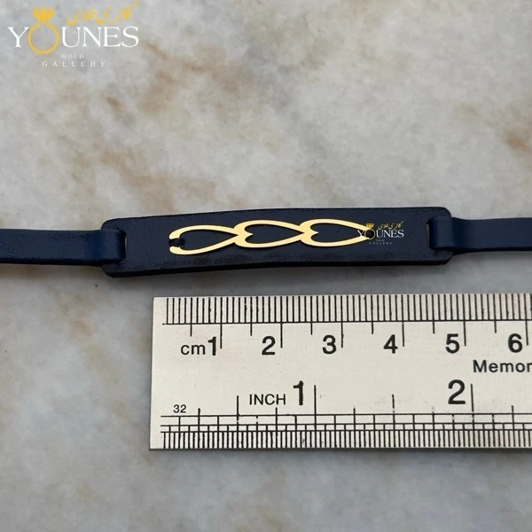 دستبند طلا زنانه چرم قلب فانتزی